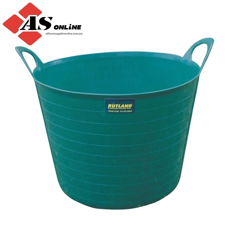RUTLAND Green Plastic Flexible Bucket, Plastic Handle, 42 Ltr / Model: RTL5234880K