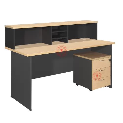 Reception Counter Table c/w mobile 3D - Cashier Counter Table / Receptionist Table / Meja Kaunter