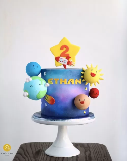 Galaxy Planet Cake