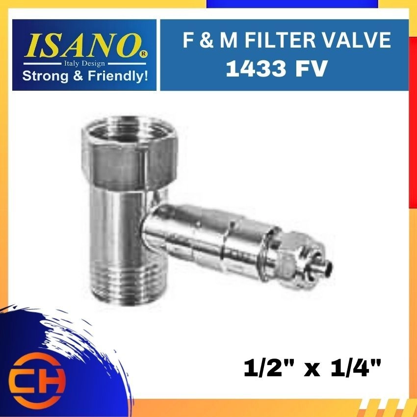 ISANO BRASS CONCEALED STOP COCK 1433 FV STAINLESS STEEL F & M FILTER VALVE
