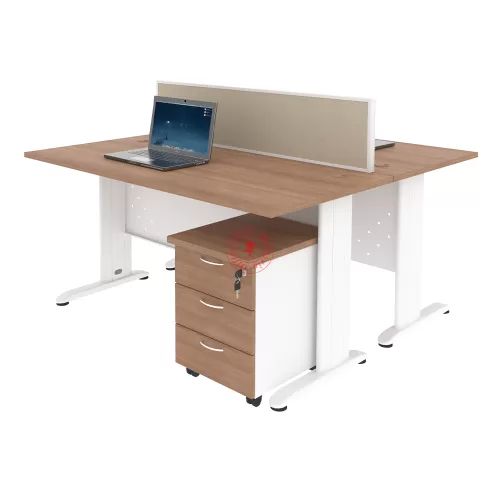 MJ Rectangular Workstation Cluster of 2 / Office Table Workstation / Meja Pejabat Kerja / Meja office
