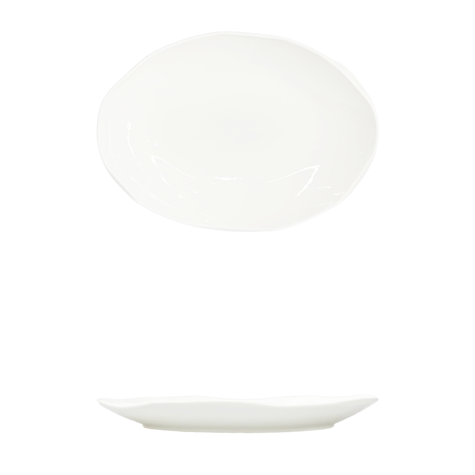 YX-BC-13'' Oval Deep Plate With Folder Edge 12 折边椭圆浅盘