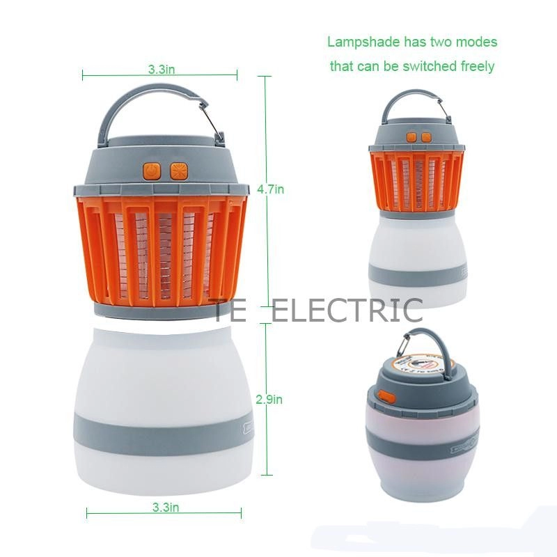 (4 IN 1) PORTABLE LED LIGHT + MOSQUITO KILLER + SOLAR USB CHARGING + RAINPROOF IP67 太阳能户外手提灯+杀蚊灯