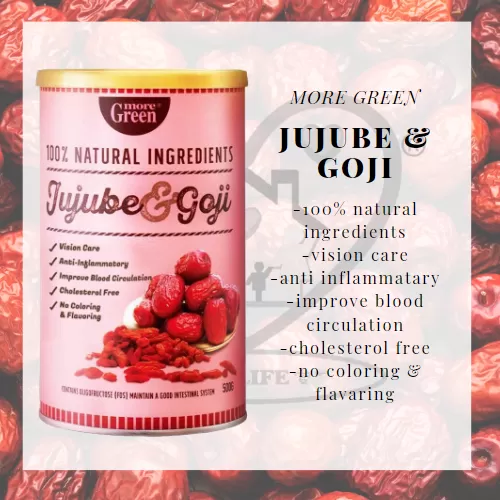 (More Green) Jujube & Goji 500g (红枣&枸杞）