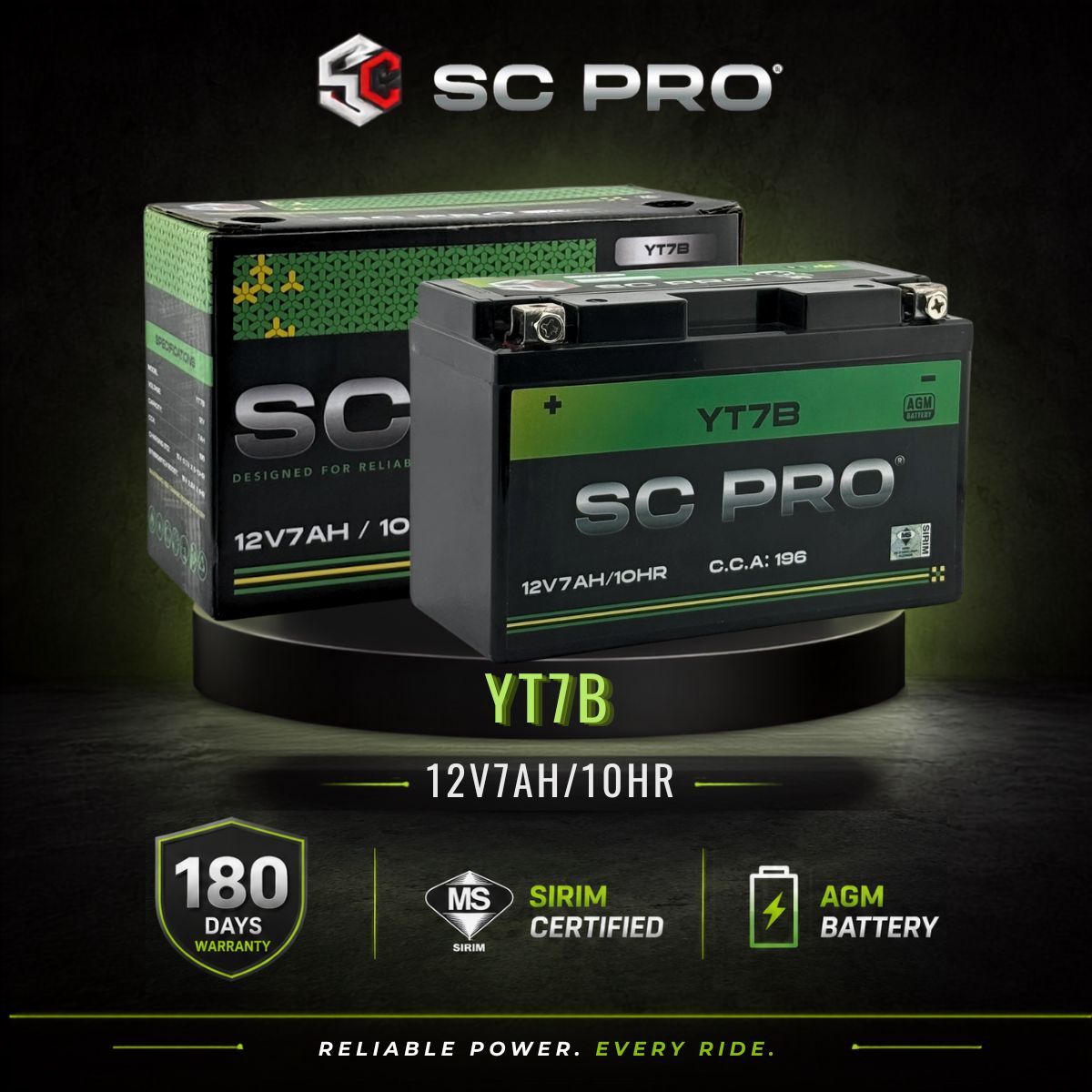YT7B-BS SC PRO - BATERI DUCATI/PANIGALE/XLR 125/TTR 250/YFZ450
