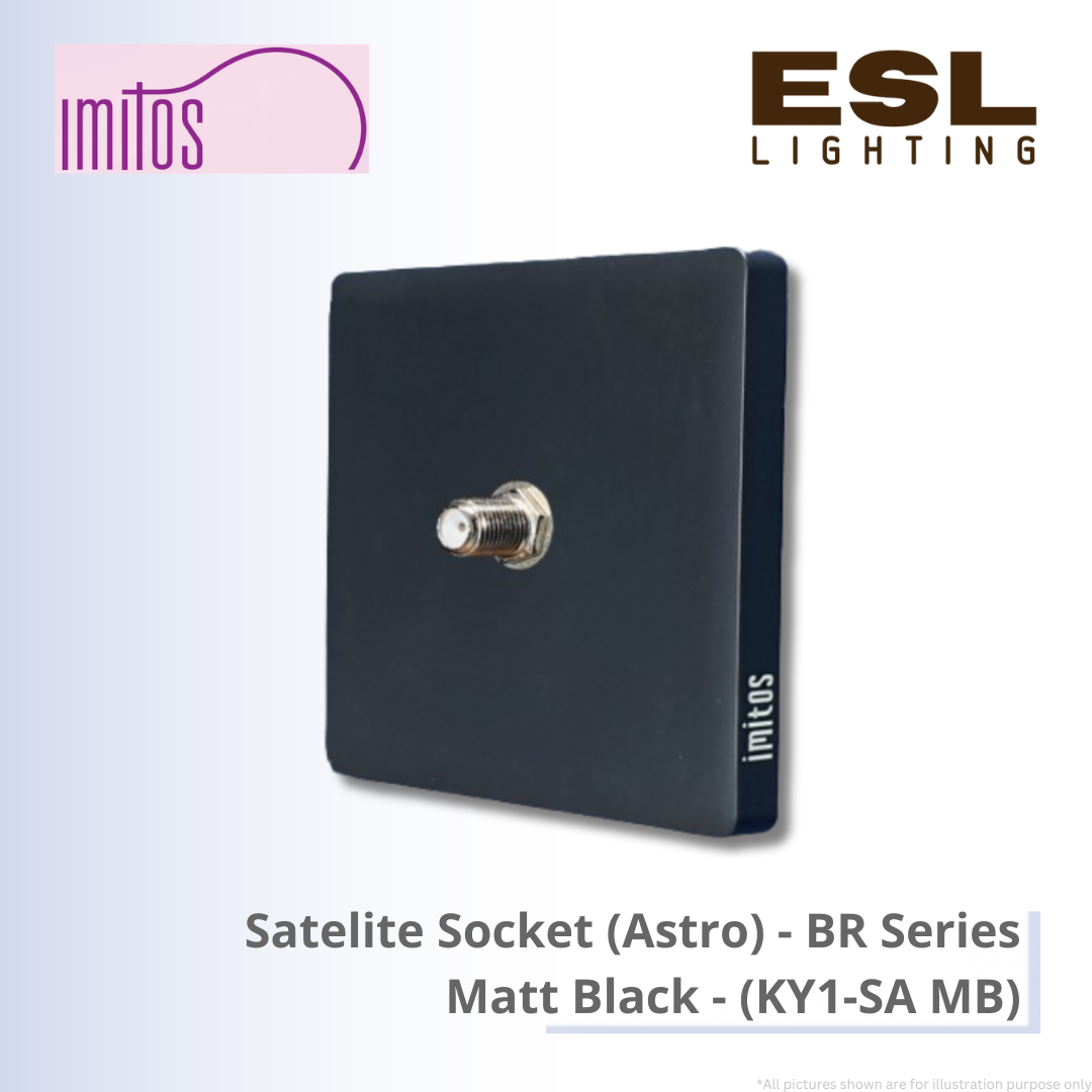 IMITOS Satelite Socket (Astro) (BR Series) Matt Black - KY1-SA MB