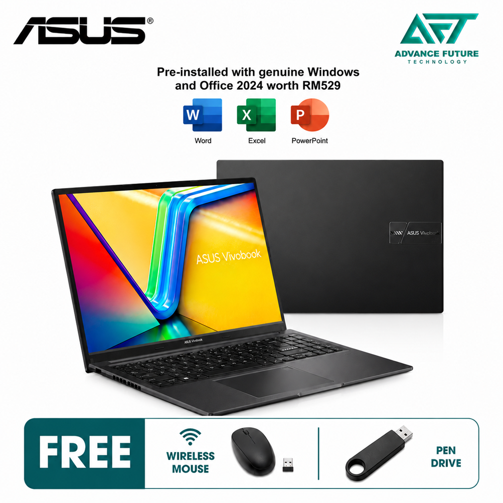 Asus VivoBook 16 M1605N-AQMB150WS 16" WUXGA Laptop Indie Black ( AMD Ryzen 5 150, 16GB, 512GB SSD, ATI, W11, H&S 2024&M365 )