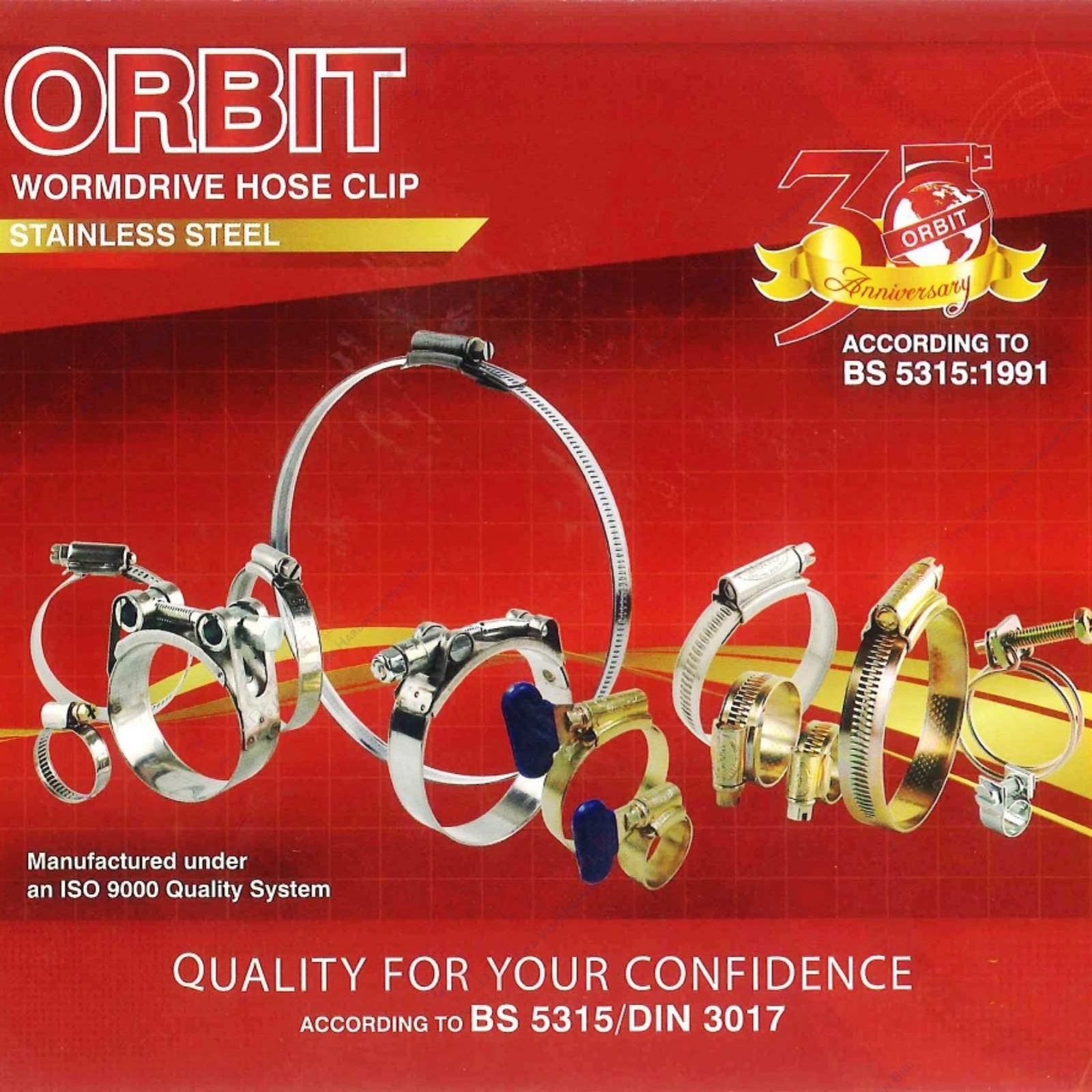 ORBIT BRAND HOSE CLIP - BS5315 DIN3017