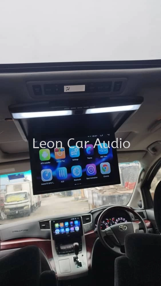 Leon Toyota Vellfire Alphard anh20 17.3" fhd hdmi usb mp4 roof led monitor