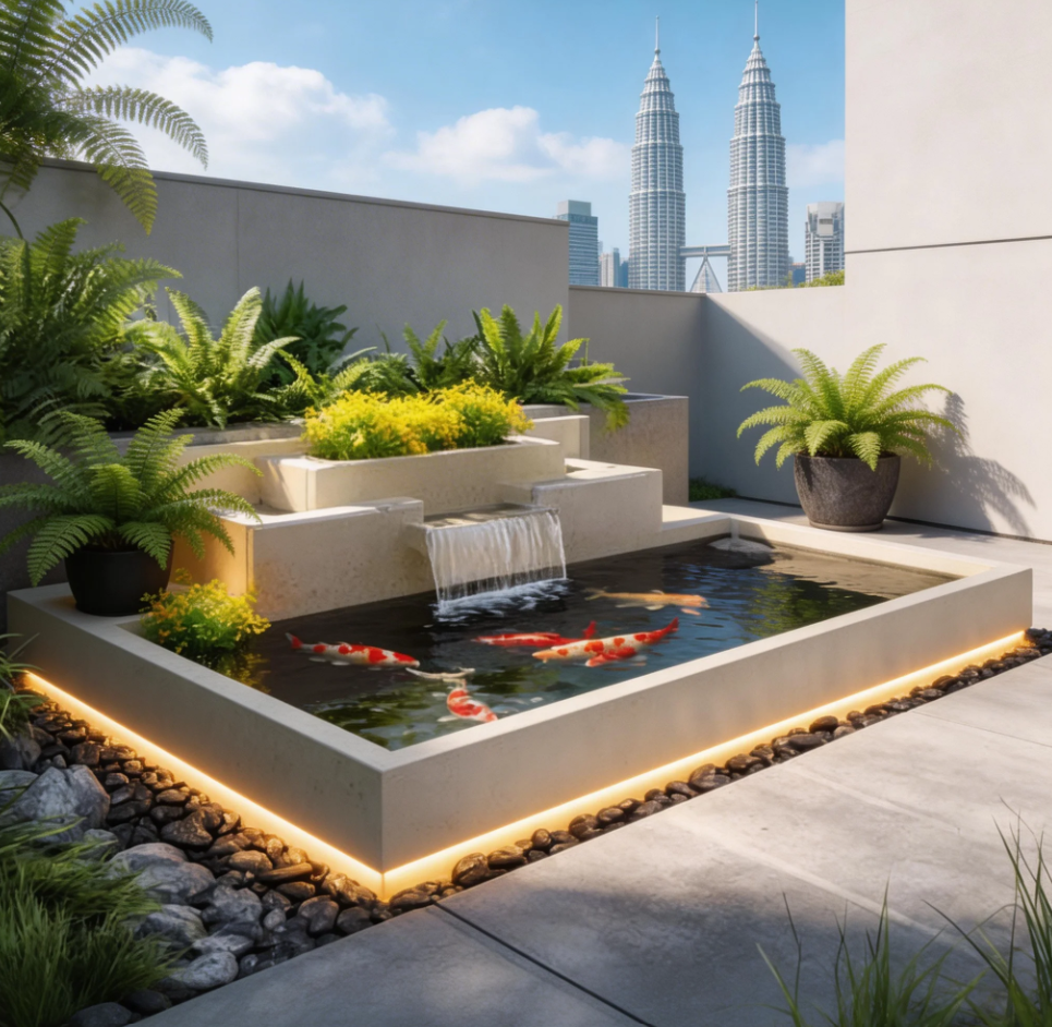 Modern Custom Water Fountain KL Malaysia 马来西亚雪隆区现代定制喷泉 Pancuran Air Tersuai Moden KL Malaysia