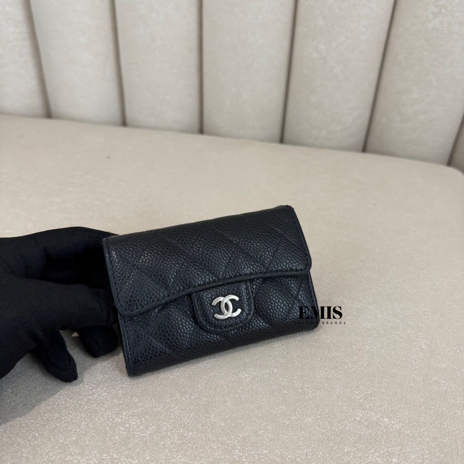 Chanel Caviar Classic Flap Card Holder- Preloved Luxury Wallet
