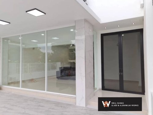 Aluminium Glass Double Swing Door