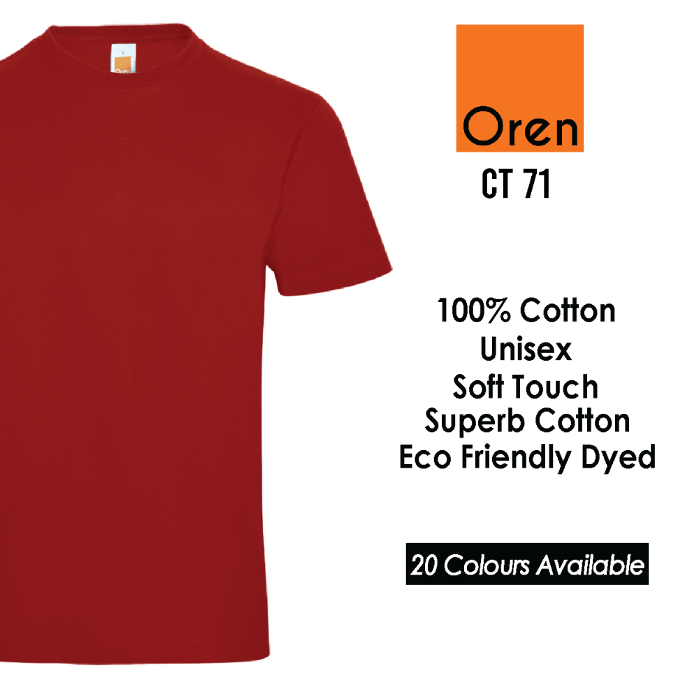 CT71 - Superb Cotton Unisex Cotton Short Sleeve Crew Neck T-Shirt