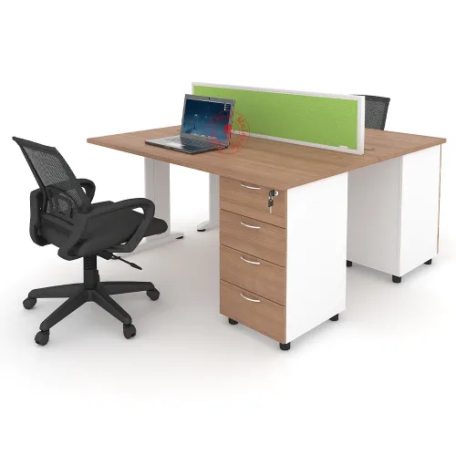 MJ Rectangular Workstation Cluster of 2 / Office Table Workstation / Meja Pejabat Kerja / Meja office