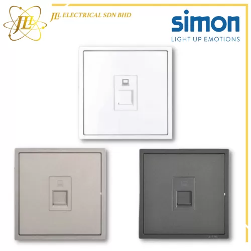 Simon Switch i7 705218/705618 1 Gang Data Outlet (RJ45) [CAT5E/CAT6] [MATT WHITE/GOLDEN CHAMPAGNE/GRAPHITE BLACK]