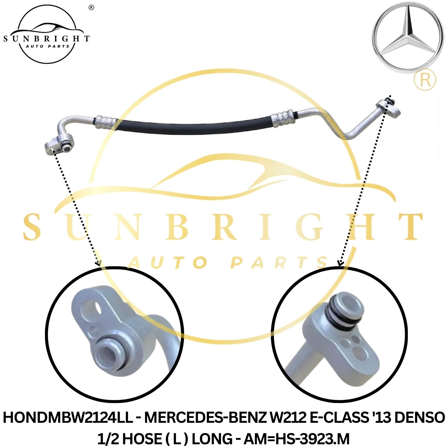 HONDMBW2124LL - MERCEDES-BENZ W212 E-CLASS '13 DENSO 1/2 HOSE ( L ) LONG - AM=HS-3923.M