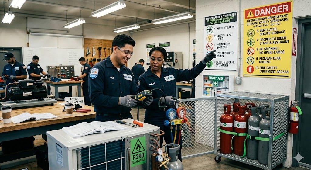 hydrocarbon refrigerant storage safety standards