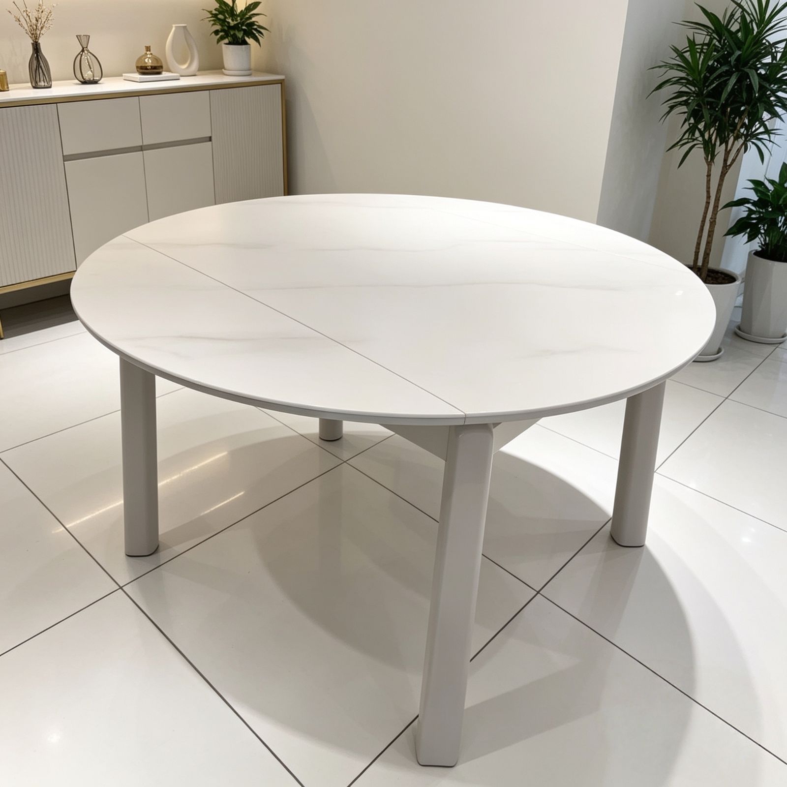 Extendable Dining Table with 4 Chairs