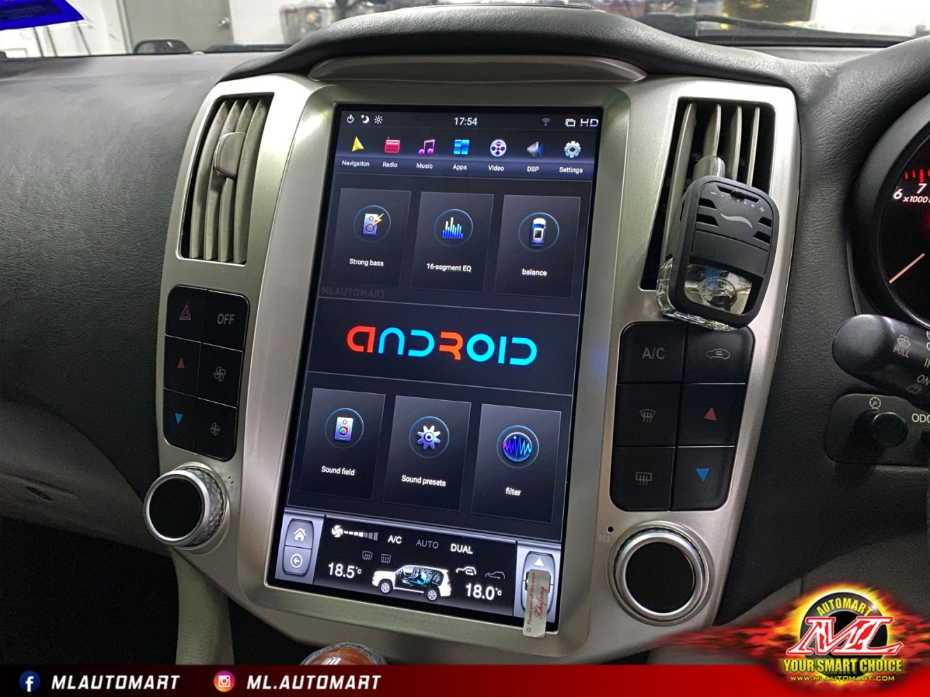 Toyota Harrier XU30 Vertical Style Android Monitor (12.1")