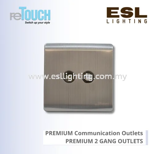 RETOUCH PREMIUM Communication Outlets PREMIUM 2 GANG OUTLETS - GS05151 – PREMIUM 2 GANG TV OUTLET