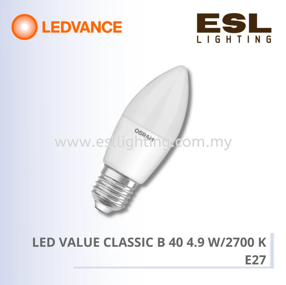 LEDVANCE LED VALUE CLASSIC B E27 4.9W - 2700K 4058075625075