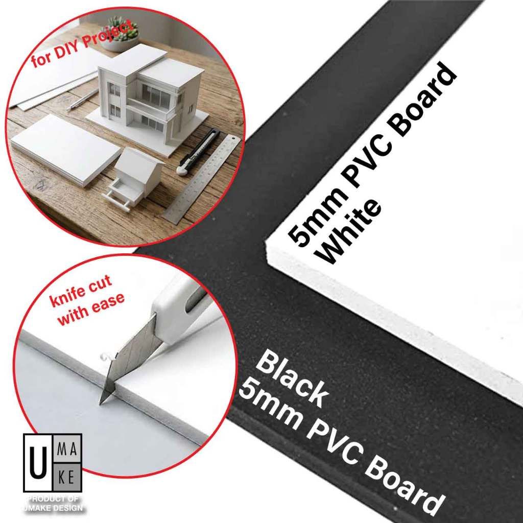 5mm PVC Foam Board Supplier | White Black Waterproof Sheet for Signage Crafts Models, Bulk Cut-to-Size (Factory Direct Malaysia)