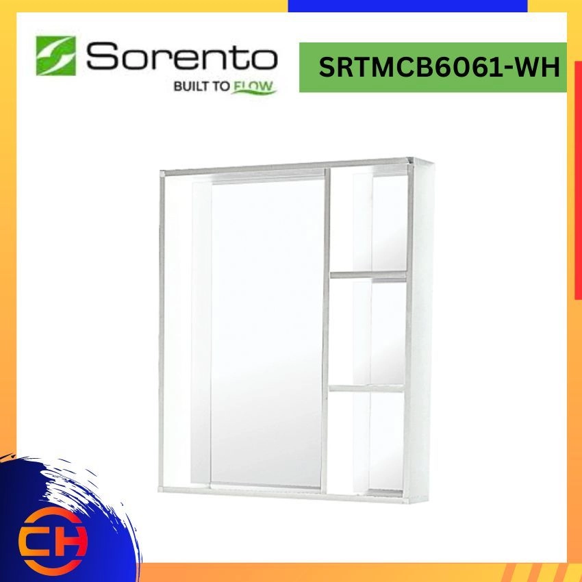 SORENTO BATHROOM FURNITURE SRTMCB6061-WH MIRROR CABINETS ( L600xW110xH700mm )