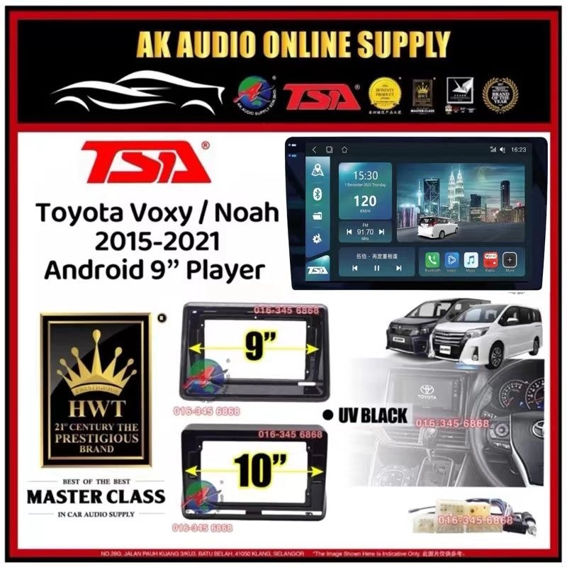 🆕1K Screen 2+32GB 4G 8-CORE🆕TSA Toyota Voxy / Noah R80 2014 - 2021 Android 9''/10'' inch CarPlay/DSP/BLU-RAY Car Player