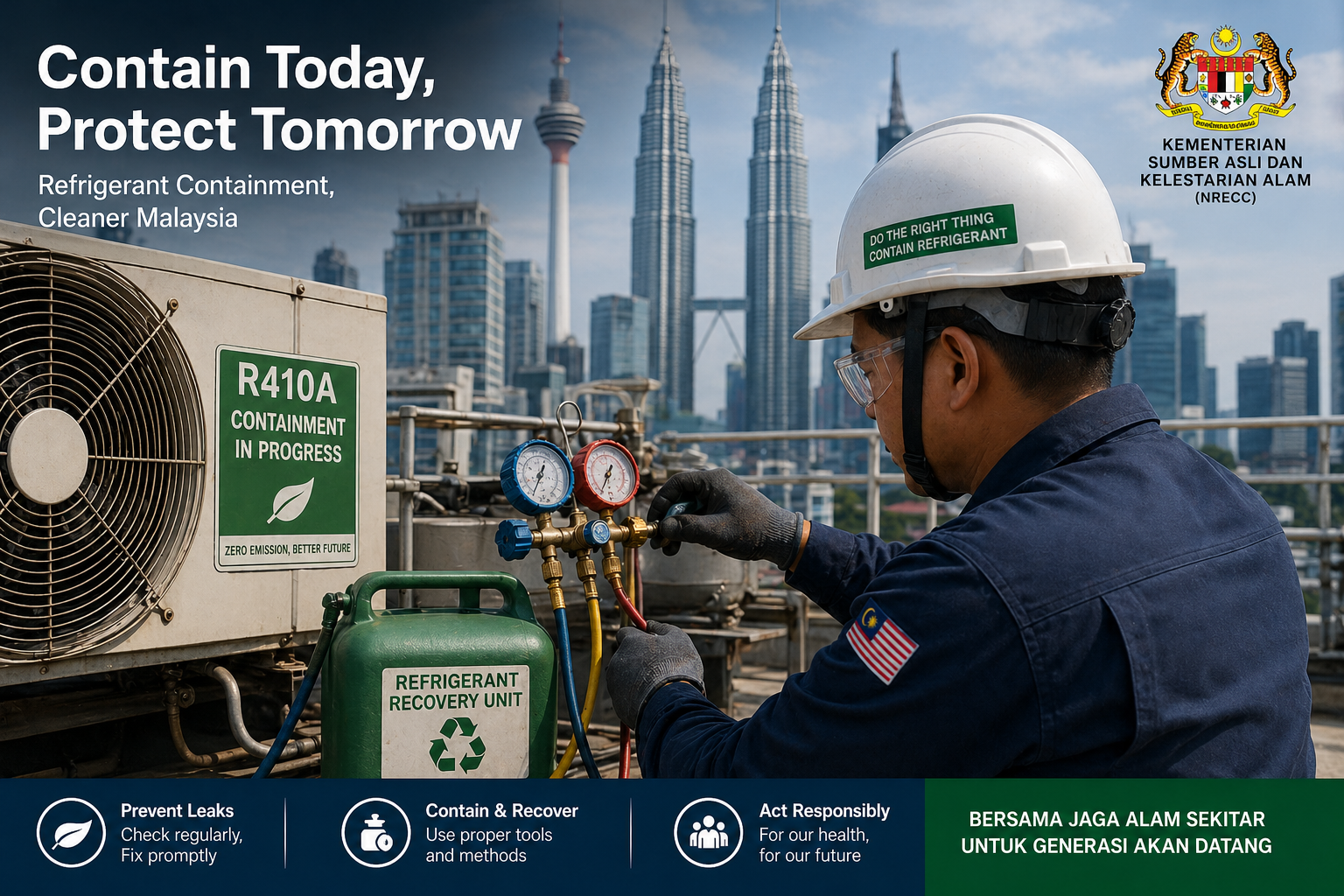 refrigerant containment emission prevention Malaysia DOE
