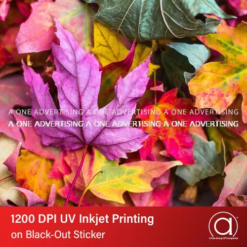 1200 DPI UV Inkjet Printing on Black-Out Sticker