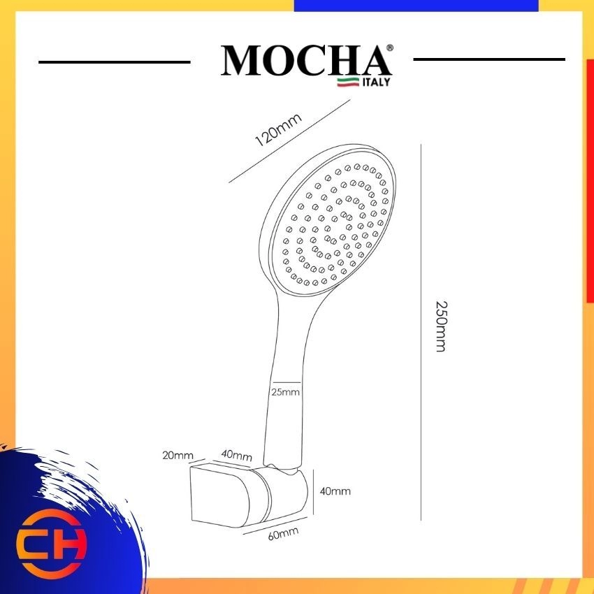 MOCHA MHS1041 Single Function ABS Hand Shower