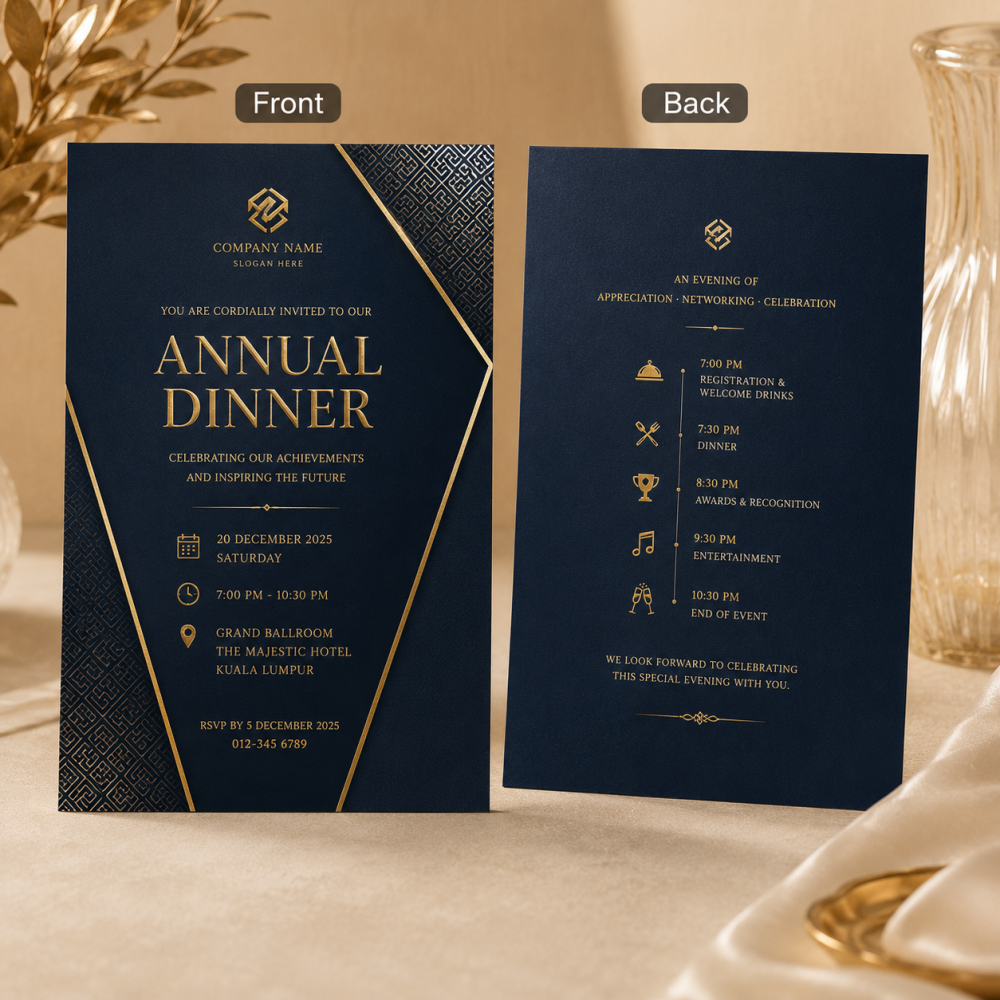 Invitation Card Printing (Mock Up) | Premium Custom Event & Corporate Invitations