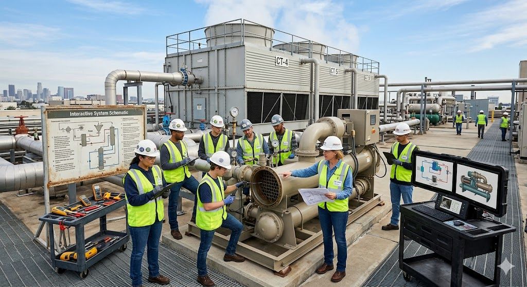 Industrial HVAC cooling tower and chiller training