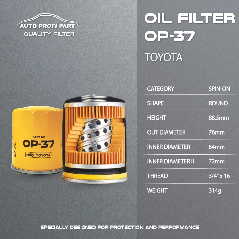 Auto Profi Part Engine Oil Filter OP-37 Toyota