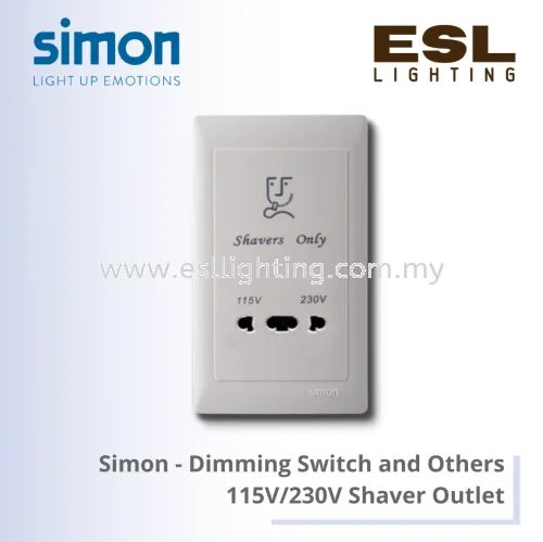 [DISCONTINUE] SIMON 50 SERIES Dimming Switch and Others 115V/230V Shaver Outlet - 45001