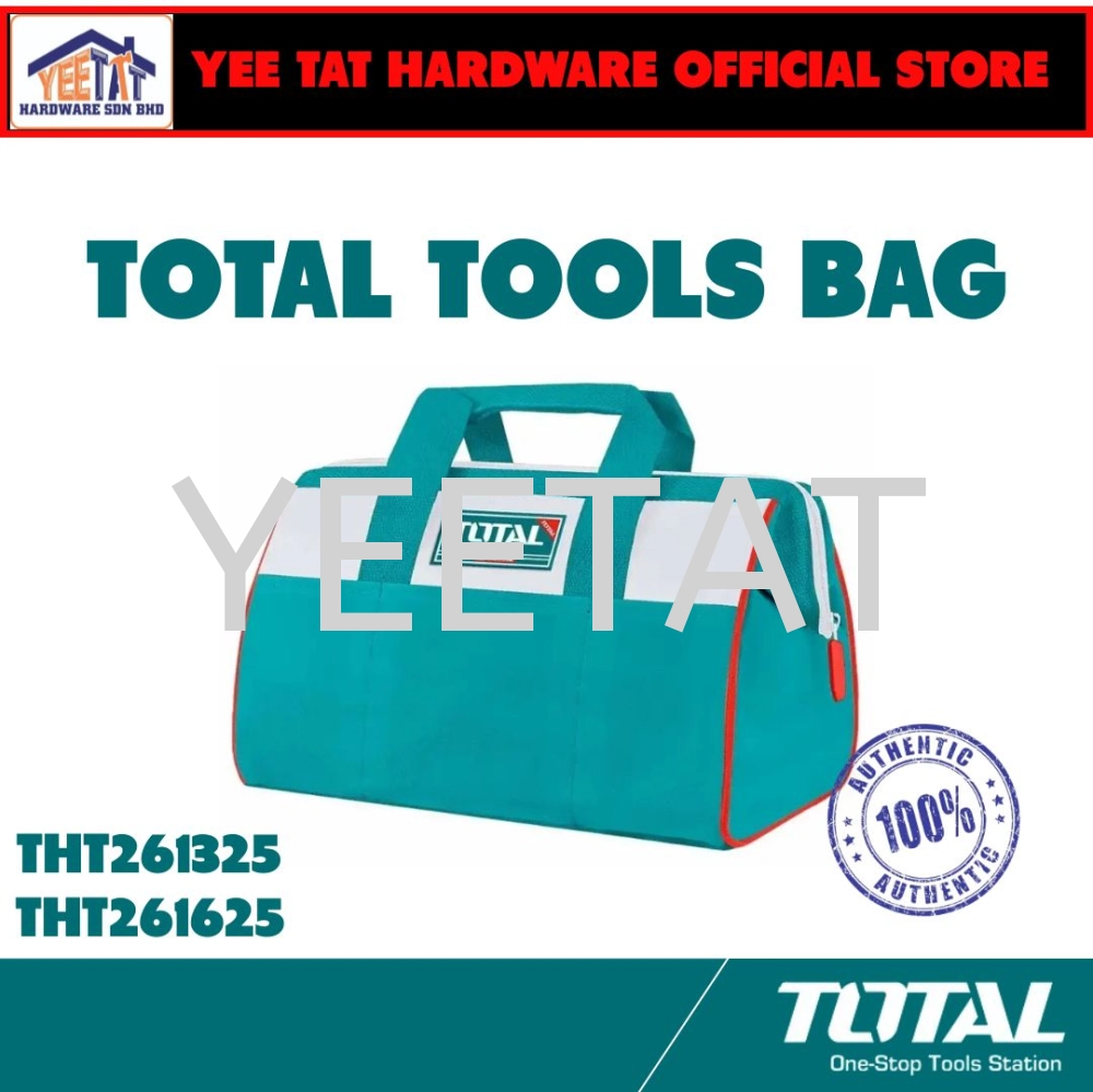 [ TOTAL ] THT261325  THT261625 TOTAL Tools Bag / Designed with 6 / 14 pockets (13" / 16")