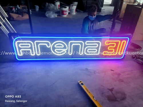 AREANA 31 CUSTOM DESIGN INDOOR LED NEON LIGHT LETETR SIGNAGE AT CHINI PEKAN PAHANG MALAYSIA