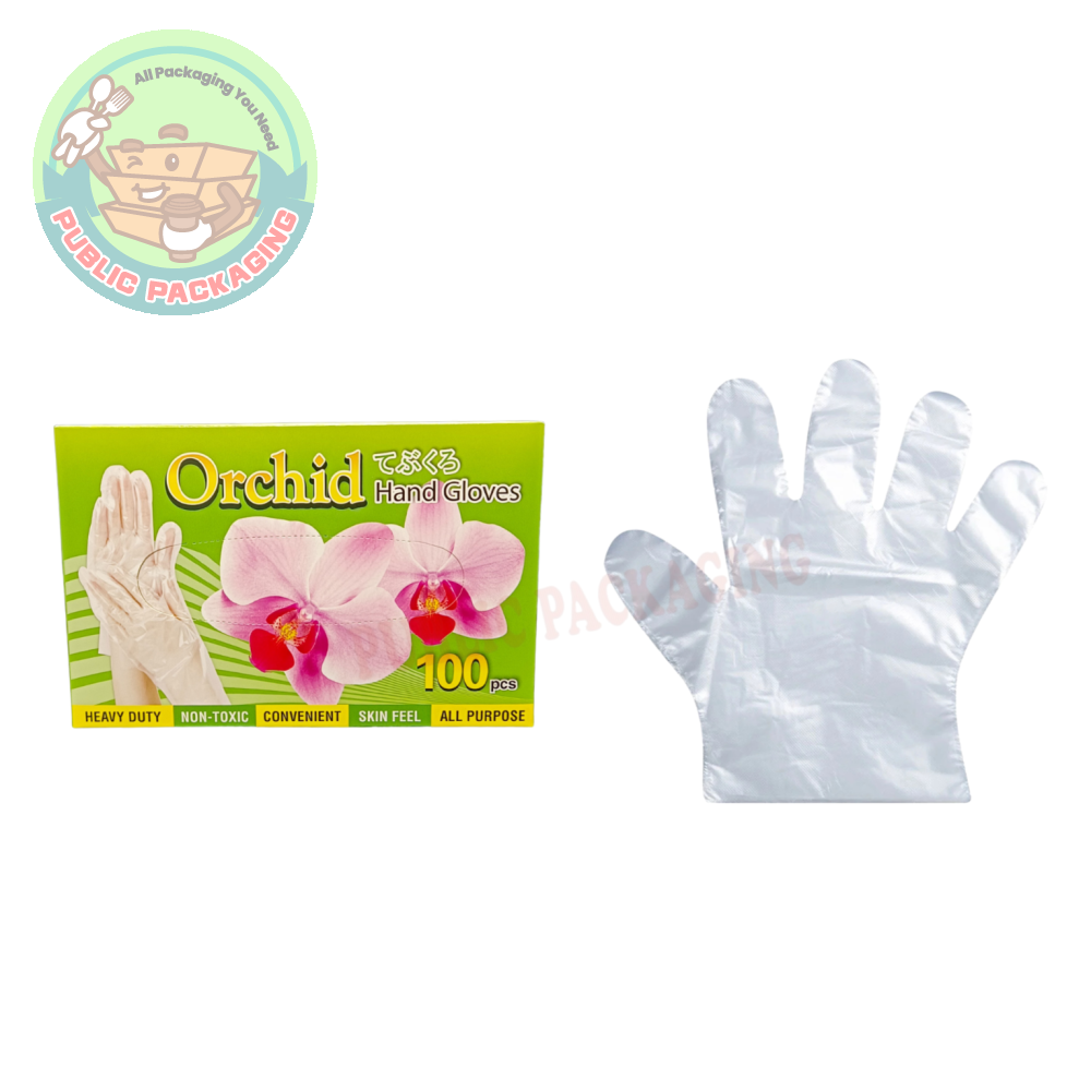 Disposable Glove / Orchid Hand Glove (100pcs卤) / Sarung Tangan