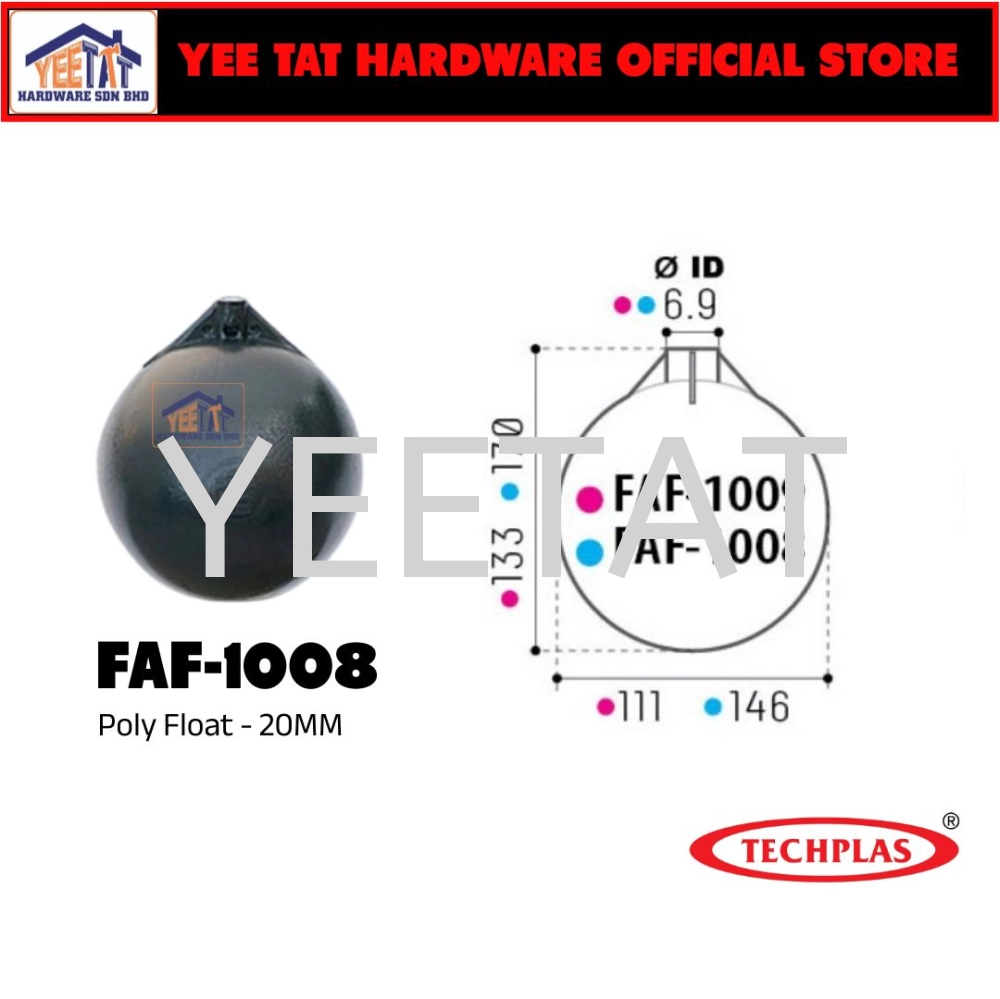 [ TECHPLAS ] FAF-1008/1009/1009A REPLACEMENT FLOAT BALL