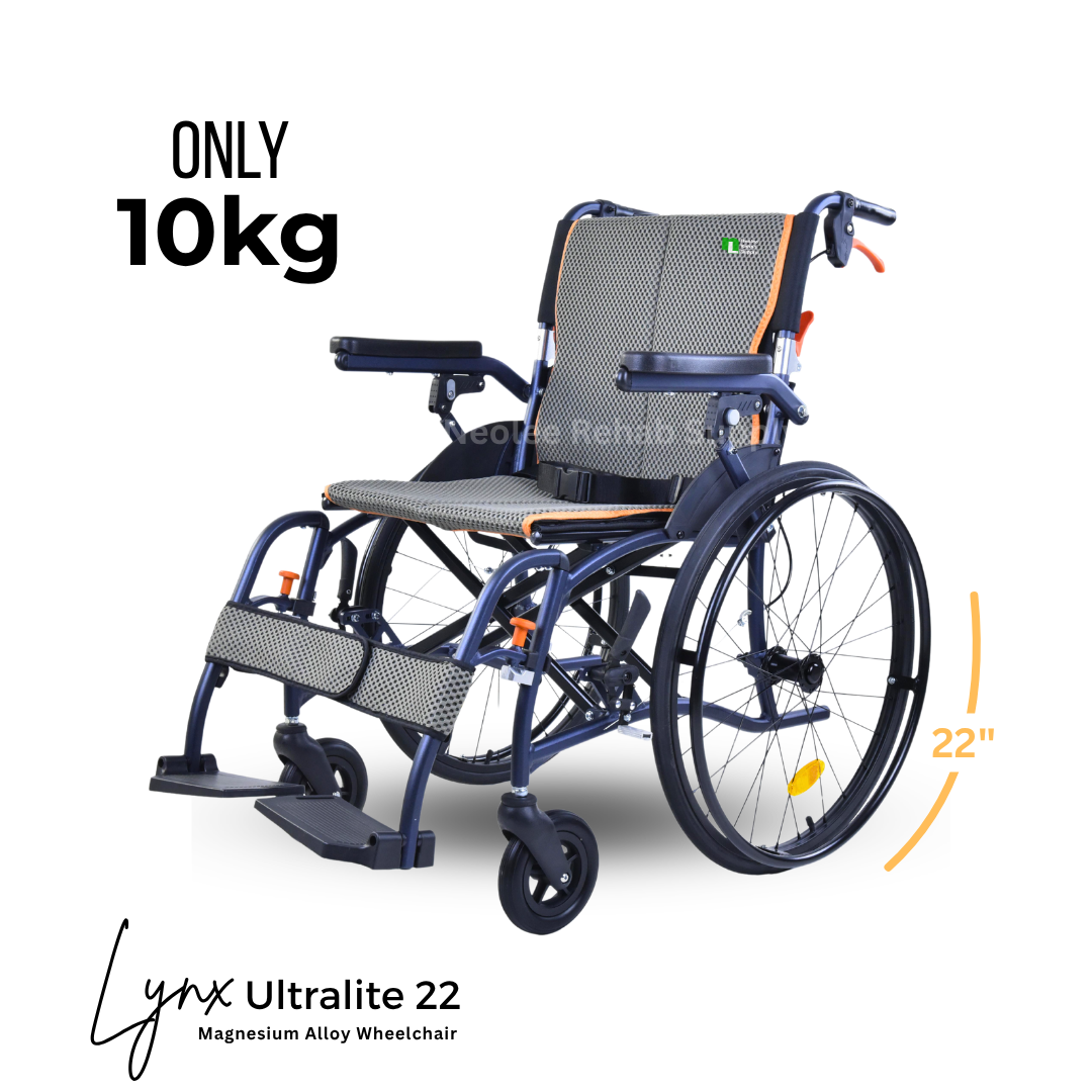 Lynx Ultralite 22" Magnesium Alloy Wheelchair