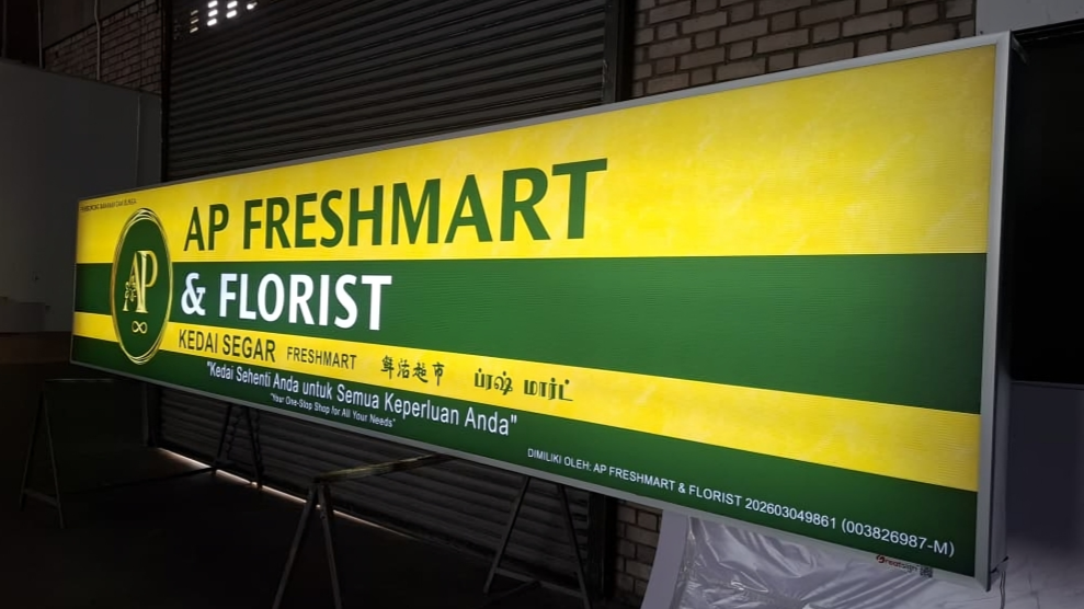 4FT X 20FT STANDARD LIGHTBOX SIGNAGE MANUFACTURER IN KLANG, RAWANG & BESTARI JAYA