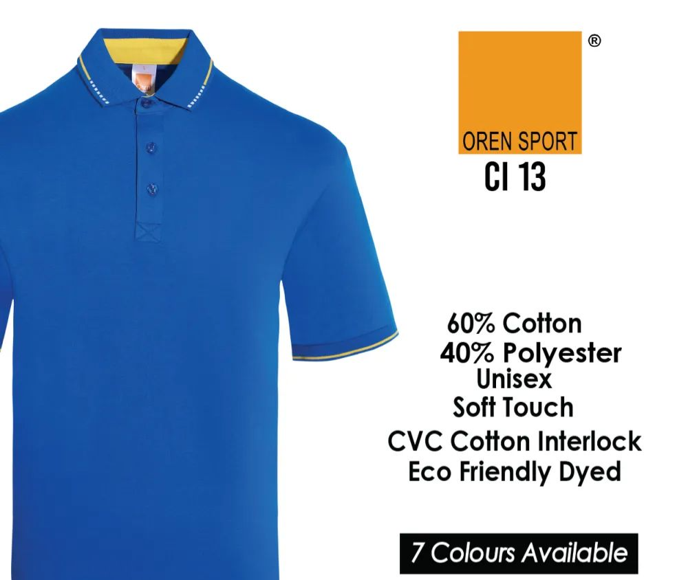 Cotton Interlock Plain Polo Shirt - CI13