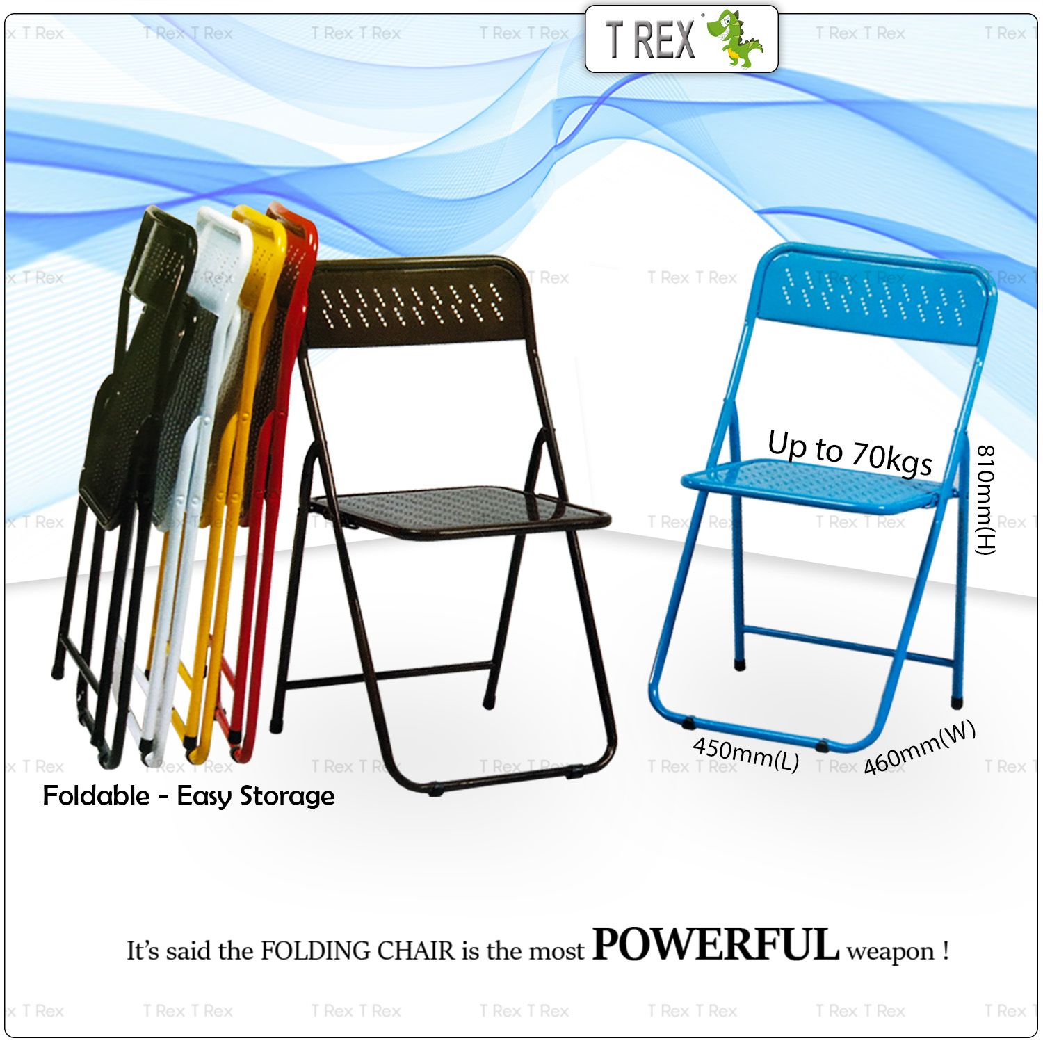 3V IF Steel Folding Chair - 6 Colours