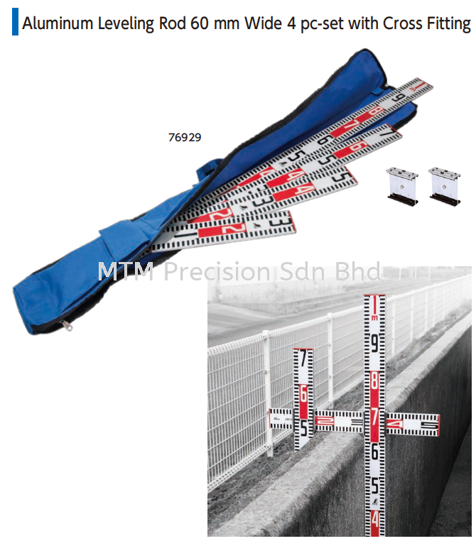 Shinwa Aluminum Leveling Rod 60 Mm Wide 4 Pc-set With Cross Fitting ...