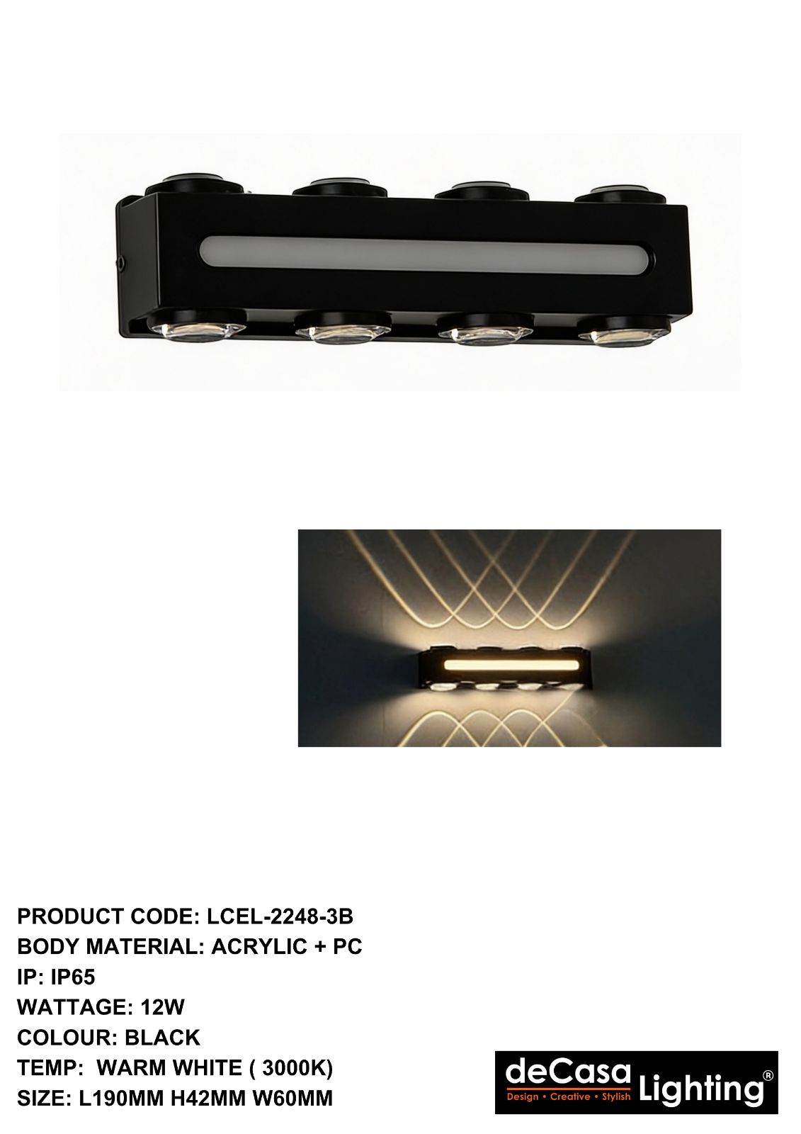 OUTDOOR WALL LIGHT(LCEL-2248-3B)