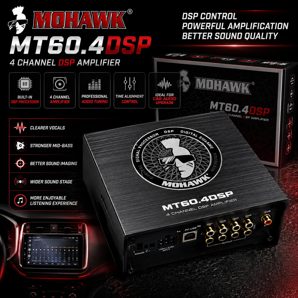 Mohawk MT60.4 DSP 4 Channel DSP Amplifier