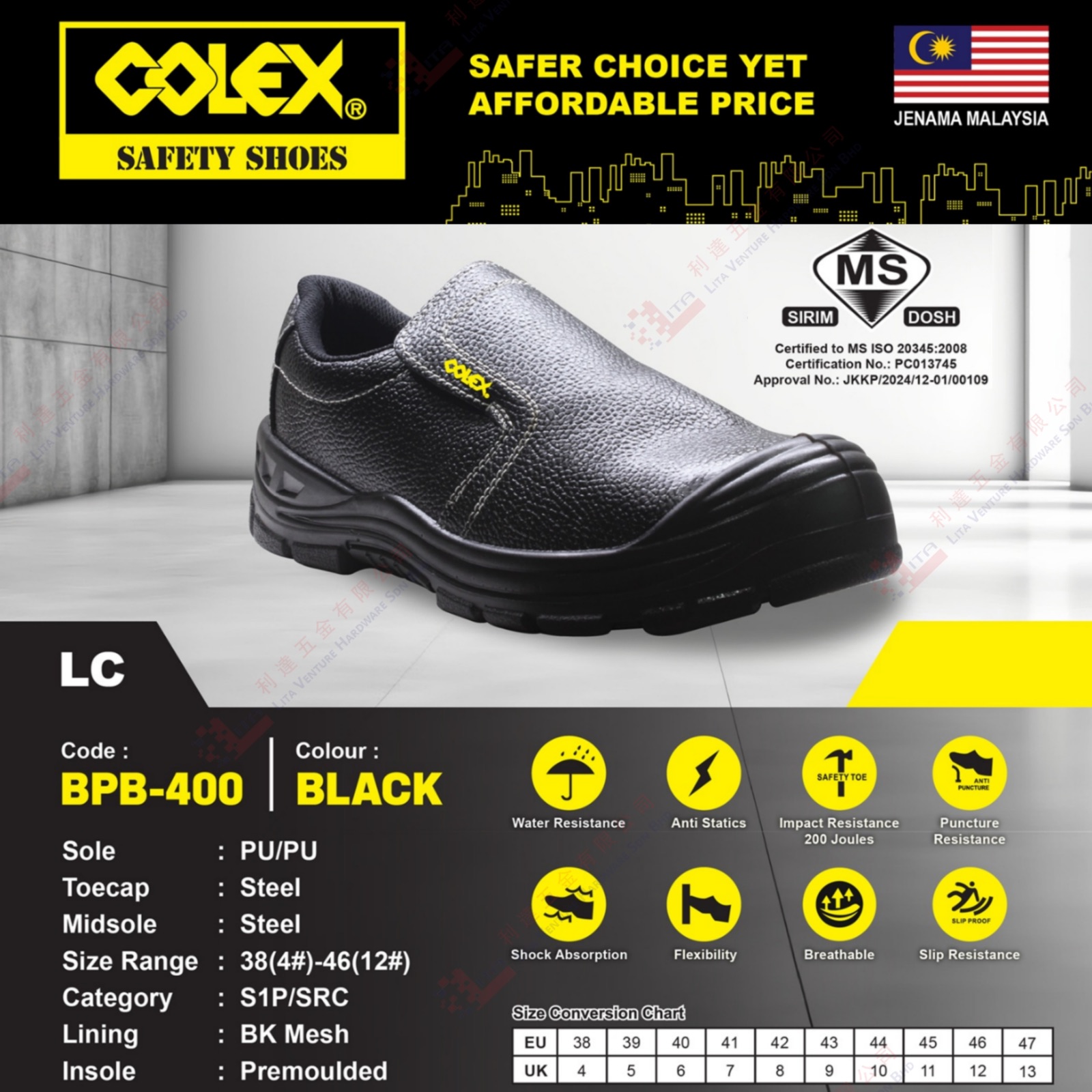 COLEX BRAND SAFETY SHOES - BPB400