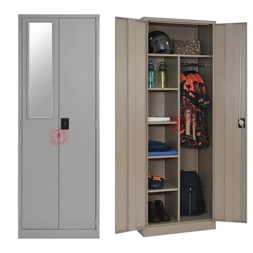 Full Height Steel Wardrobe with Swing Door | Steel Cabinet | Almari Baju | Almari Besi