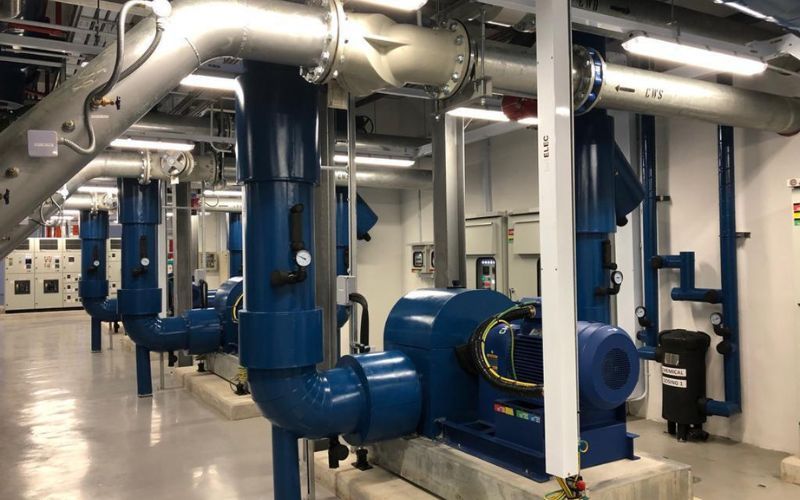 Chiller plant room mechanical installation