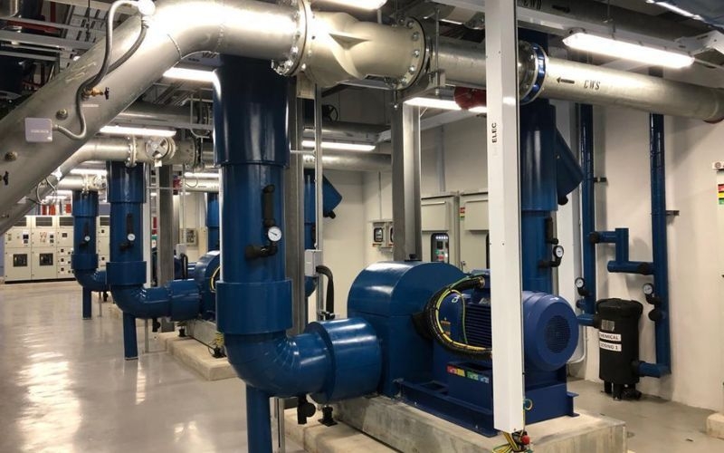 Chiller plant room mechanical installation